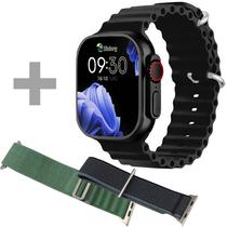 Smartwatch Blulory Ultra Max com Bluetooth - Preto + 2 Pulseiras