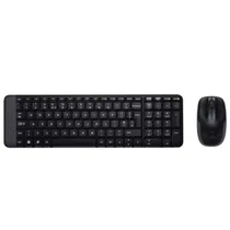 Kit Teclado e Mouse Logitech MK-220 920-004430 Sem Fio Espanhol - Preto