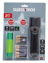 Swiss+Tech Linterna ST001058 300/200 Lumenes Max Negro