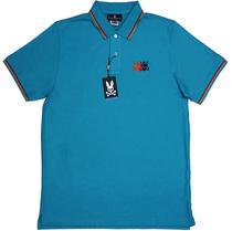 Outlet Camiseta Polo Psycho Bunny B6K964 Masculina - Turquesa