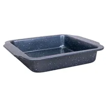 Assadeira Quadrada para Forno 27CM - Granito Cinza
