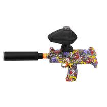 Brinquedo Arma de Gel Uzi M12-1 - Recarregavel - Amarelo/Vermelho