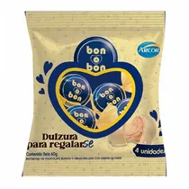 Bombom Arcor Bon O Bon Branco Pacote 60G