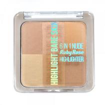 Po Iluminador Ruby Rose Bare Skin 6 Em 1 Nude HB7214 1