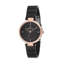 Relogio Analogico Feminino Daniel Klein Premium DK12190-6 - Preto e Rosa Ouro