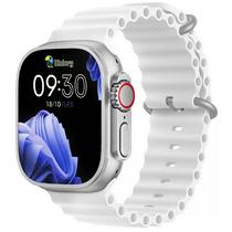 Smartwatch Blulory Ultra Max com Bluetooth - Prata/Branco