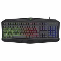 Teclado Gamer T-Dagger T-TGK106 Tanker Rainbow USB / RGB / Espanhol - Preto