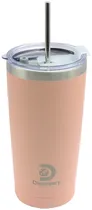 Copo Térmico com Canudo Discovery 18495 600ML - Rosa