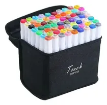 Canetas Marcadoras Touch 60 Cores - com Ponta Dupla - Aquarela