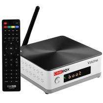 Receptor Fta Cinebox Veritas com Wi-Fi/Bluetooth - Branco/Preto