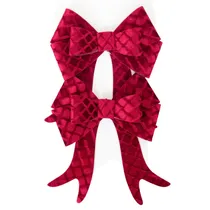 Laços Natal Tecido Vermelho 13X18CM (2U)