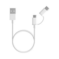 Cable USB Xiaomi SJX02ZM 2 En 1 Blanco 1M