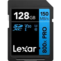 Cartão de Memória SD Lexar High-Performance 800X Pro Azul 150 MB/s C10 U3 V30 Uhs-I 128 GB - (LSD0800P128G-BNNNG)