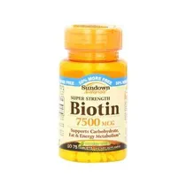 Biotin 7.500 MCG - 75 Cápsulas - Sundown