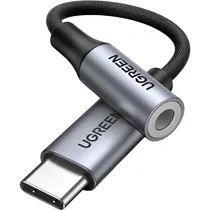 Adaptador 3.5 MM para USB-C Ugreen AV142 - Cinza 10 CM