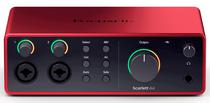 Scarlett 4I4 4A Geracao Focusrite  Interface de Audio