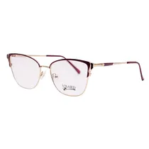 Armação para Óculos de Grau RX Visard FK1582 54-16-140 C4 - Dourado/Vermelho