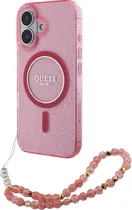 Capa com Cordão Guess para iPhone 16 GUHMP16SHGCRELSF - Pink