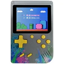 Console Portátil Game Box Plus de 3" com 500 Jogos - Gris/Azul (Inglês/Chinês)