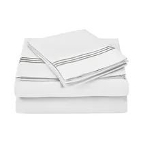 Juego de Sábanas Soho Diamond SSKT1000CBIGOWH 1000H King Size 4 Piezas