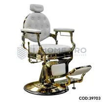 Cadeira Lmpro 81033A Dourado c/ Branco