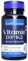 Earth's Creation Vitamin D3 + K2 (60 Softgels)