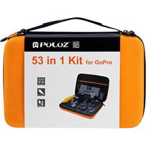 Kit de Acessorios Puluz PKT26 para Cameras de Acao - Laranja 53 Pecas