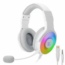 Headset Redragon H350WRGB-1 Pandora 2 White 3.5 USB + Adaptador P2