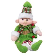 Elfo de Natal 38CM - Verde e Vermelho