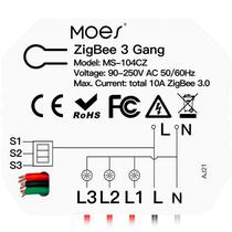 Interruptor Smart Moes Zigbee MS-104CZ 3GANG Alexa