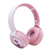 Fone de Ouvido Sem Fio MA-10 Hello Kitty Wireless Headphone com Bluetooth / FM - Rosa/Branco