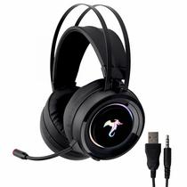 Fone Gamer Kolke KGA-493 Hercules RGB / com Fio - Preto