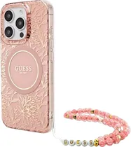 Capa com Cordão Guess para iPhone 16 Pro GUHMP16LHCPOFPP - Pink