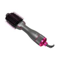 Escova Eletrica Quanta QTES6000N Style&Glamour 2 In 1 com 1.300 Watts Bivolt - Cinza / Rosa