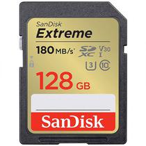 Cartao de Memoria SD de 128GB Sandisk Extreme SDSDXVA-128G-Gncin - Preto/Dourado