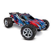 Carro Traxxas 1/10 Rustler 4WD VXL BLX Tqi TSM Blue 67076-4