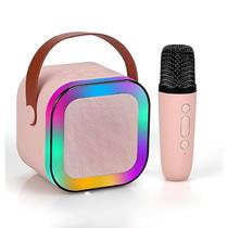 Speaker K12 Karaoke com Bluetooth e Microfone - Pink