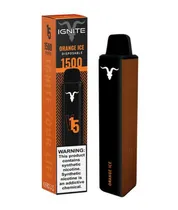 Vape Descartável Ignite V15 / 1500 Puff / 5% Nicotina - Orange Ice