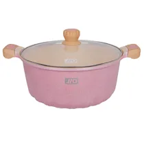 Panela Jio Antiaderente Rosa 32CM com Tampa
