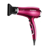 Secador de Cabelo Mondial SC-36 Cromado Rosa 2000W