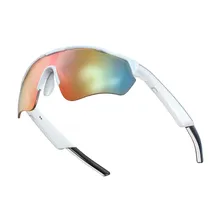 Oculo Esportivo Smart Omsiyat OM-F-01 / IPX5 / Bluetooth 5.4 / Música + Chamada / Recarregavel - White/ Red