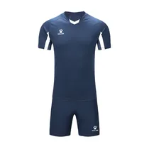 Short Sleeve Football Set Kids Dark Blue/White 120