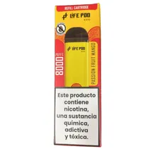 Cartucho Descartável Vaper Life Pod Eco Pro 8000 Puffs - Maracujá e Manga