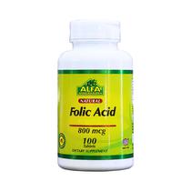 Vitamina Alfa Folic Acid 800MCG 100 Tabletas