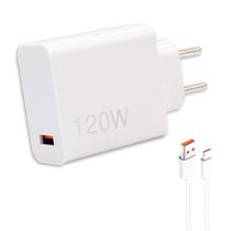 Carregador de Parede Xiaomi 120W USB-A com Cabo USB-A / USB-C Includo - Branco