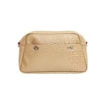 Un Jour Un Sac Zipped Mini Bag Crocodile Creme....