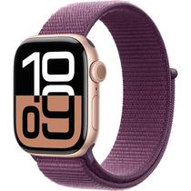 Apple Watch Series 10 46 MM MWWV3LW A2999 GPS - Rose Gold Aluminum/Plum Sport Loop