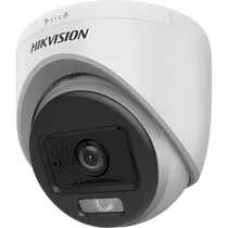 Câmera de Vigilância Hikvision Domo DS-2CE70DF0T-LPFS 2.8MM Colorvu - Branco/Preto