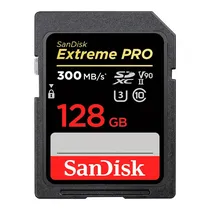 Cartão de Memoria SD Sandisk Extreme Pro V90 / 128GB / 300MBS
