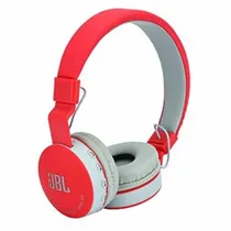 Fone de Ouvido Sem Fio JBL MS-881A Headphones com Bluetooth - Vermelho/Cinza